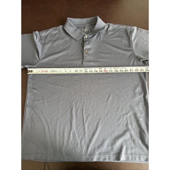 Pebble Beach Performance Polo Shirt XL Mens Navy Blue Polyester Golf Top - Picture 6 of 8